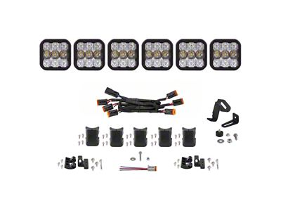 Diode Dynamics SS5 Sport Universal CrossLink 6-Pod Lightbar - White - DD6798