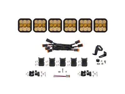 Diode Dynamics SS5 Sport Universal CrossLink 6-Pod Lightbar - Yellow - DD6799