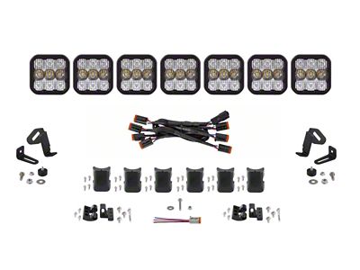 Diode Dynamics SS5 Sport Universal CrossLink 7-Pod Lightbar - White - DD6800