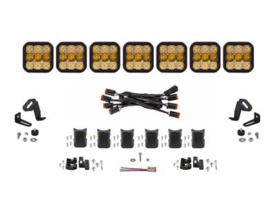 Diode Dynamics SS5 Sport Universal CrossLink 7-Pod Lightbar - Yellow - DD6801