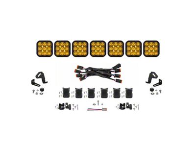 Diode Dynamics SS5 Sport Universal CrossLink 7-Pod Lightbar - Yellow - DD7213