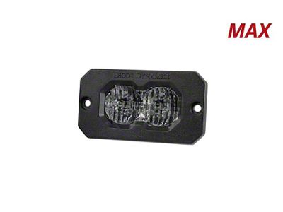 Diode Dynamics Stage Series C2 2.0 Max Flush Mount LED Pod Light with Red Backlight; White Flood (Universal; Some Adaptation May Be Required)