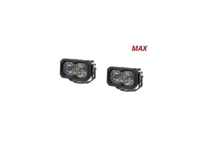 Diode Dynamics Stage Series C2 2.0 Max Standard LED Pod Lights with Amber Backlight; White Combo/Driving (Universal; Some Adaptation May Be Required)