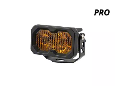 Diode Dynamics Stage Series C2 2.0 Pro Standard LED Pod Light with Amber Backlight; Yellow Spot (Universal; Some Adaptation May Be Required)