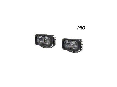 Diode Dynamics Stage Series C2 2.0 Pro Standard LED Pod Lights with Amber Backlight; White Spot (Universal; Some Adaptation May Be Required)