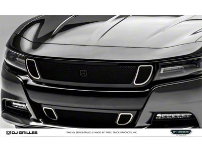 T-REX Grilles Strada Series Bumper Grille; Small Mesh; Mild Steel; Black; 1 Pc; Overlay; - DJ24801