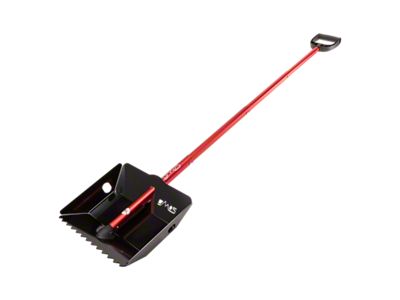 DMOS Stealth XL Snow Shovel; Black with Red Handle