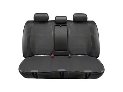 DNA Motoring Protex Plus Series Front and Rear Seat Covers; Dark Gray/Black (Universal; Some Adaptation May Be Required)