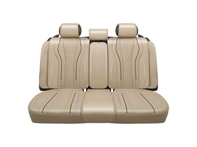 DNA Motoring Touring Series Front and Rear Seat Covers; Beige (Universal; Some Adaptation May Be Required)