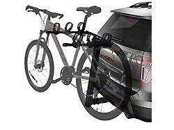 DNA Motoring 2-Inch Receiver Hitch Mounted 35-Degree Tilt Bike Rack; 3-Bike; Black (Universal; Some Adaptation May Be Required)