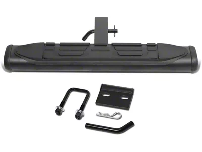 DNA Motoring 2-Inch Receiver Hitch Oval Step; Black (Universal; Some Adaptation May Be Required)