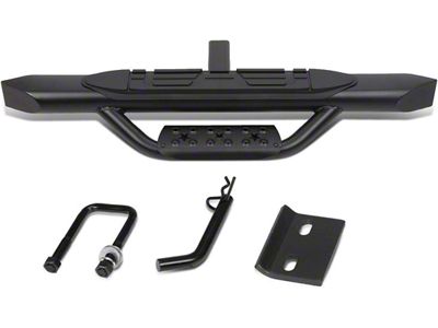 DNA Motoring 2-Inch Receiver Hitch Oval Step; Black (Universal; Some Adaptation May Be Required)