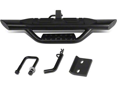 DNA Motoring 2-Inch Receiver Hitch Oval Step; Black (Universal; Some Adaptation May Be Required)