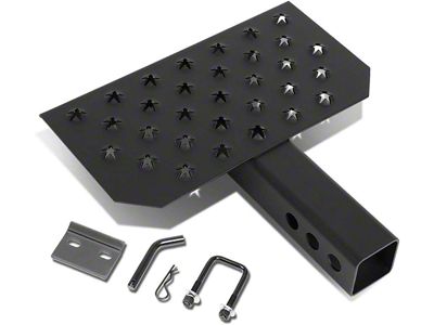 DNA Motoring 2-Inch Receiver Hitch Step Board; Black (Universal; Some Adaptation May Be Required)