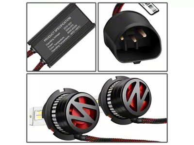 DNA Motoring 6000K LED Headlight Bulbs; 9007