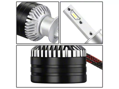 DNA Motoring 6000K LED Headlight Bulbs; H1