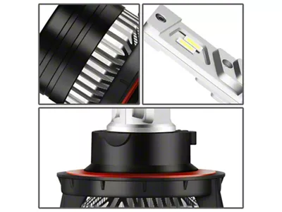 DNA Motoring 6000K LED Headlight Bulbs; H13