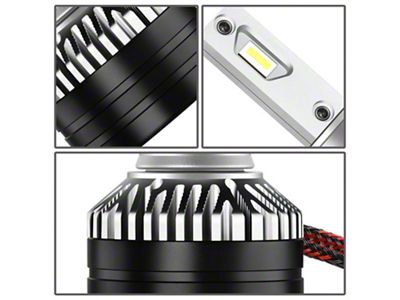 DNA Motoring 6000K LED Headlight Bulbs; H3