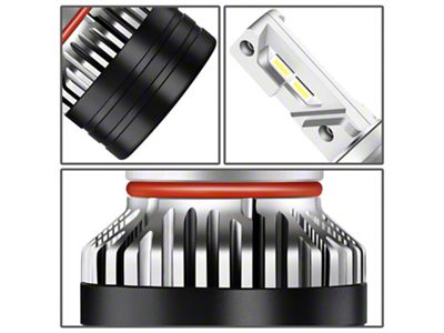 DNA Motoring 6000K LED Headlight Bulbs; H4