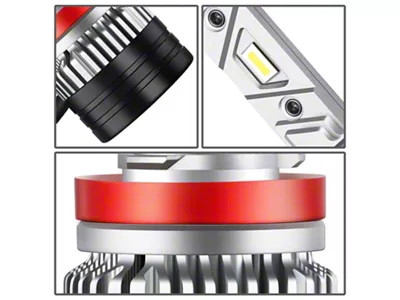 DNA Motoring 6000K LED Headlight Bulbs; H8