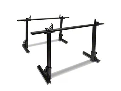 DNA Motoring Aluminum Truck Bed Rack; Black (Universal; Some Adaptation May Be Required)