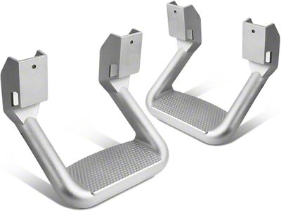 DNA Motoring Side Hoop Steps; Silver (Universal; Some Adaptation May Be Required)
