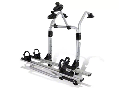 DNA Motoring Trunk Mounted Bike Rack; 2-Bike; Silver (Universal; Some Adaptation May Be Required)