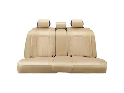 DNA Motoring Voris Series Front and Rear Seat Covers; Beige (Universal; Some Adaptation May Be Required)