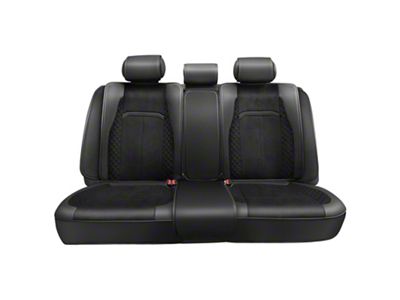 DNA Motoring Voris Series Front and Rear Seat Covers; Black (Universal; Some Adaptation May Be Required)
