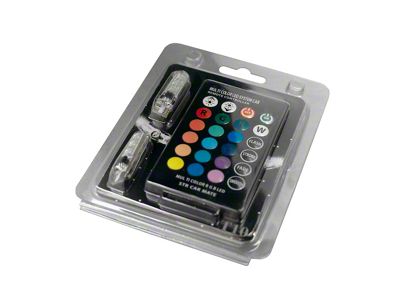 Race Sport Lighting T10 194 RGB Multi-Color LED Bulbs w/ 42-Key IR Remote