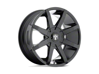DUB Push Gloss Black Wheel; 20x8.5; 35mm Offset; 5x114.3/5x120mm Bolt Pattern; 72.56mm Hub Bore