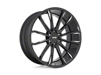 DUB Clout Gloss Black Milled Wheel; 24x10; 30mm Offset