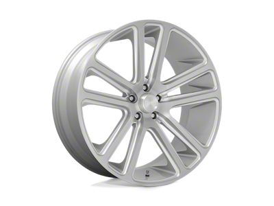 DUB Flex Gloss Silver Brushed Face Wheel; 24x10; 10mm Offset