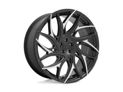 DUB G.O.A.T. Gloss Black with Machined Spokes Wheel; 20x9; 35mm Offset
