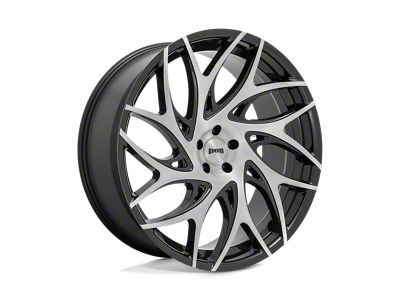 DUB G.O.A.T. Brushed Face with Gloss Black Dark Tint Spokes Wheel; 26x10; 15mm Offset