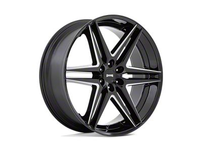 DUB Dirty Dog Glossy Black Milled Wheel; 26x10; 25mm Offset