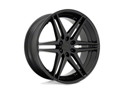 DUB Dirty Dog All Glossy Black Wheel; 24x10; 30mm Offset; 6x135mm Bolt Pattern; 87.10mm Hub Bore