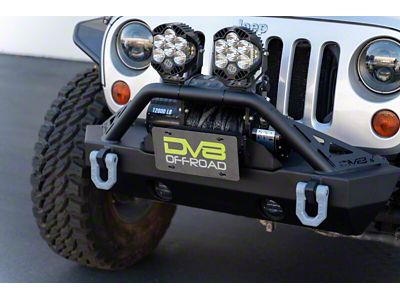 DV8 Offroad Fairlead Mounted Flip-Up License Plate Bracket - LPBM-02