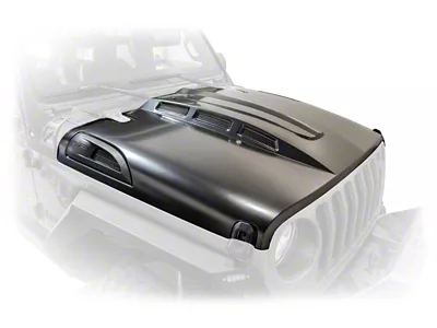 DV8 Offroad 18+ Jeep JL Heat Dispersion Hood - Primer - HDMBJL-01