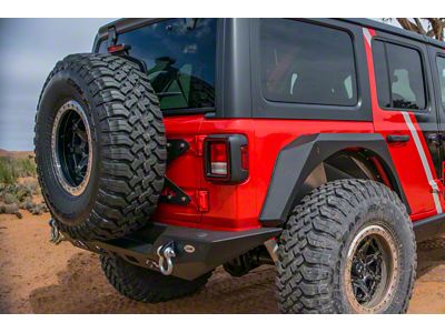 DV8 Offroad 2018+ Jeep Wrangler JL Tailgate Mounted Tire Carrier - TCJL-01