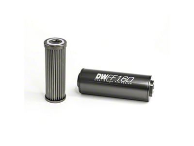 DeatschWerks Stainless Steel 10AN 10 Micron Universal Inline Fuel Filter - 8-03-160-010K