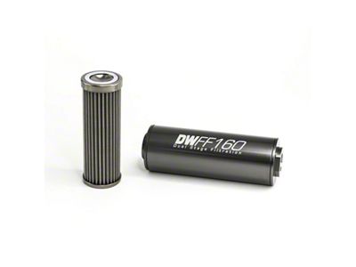DeatschWerks Stainless Steel 10AN 100 Micron Universal Inline Fuel Filter - 8-03-160-100K