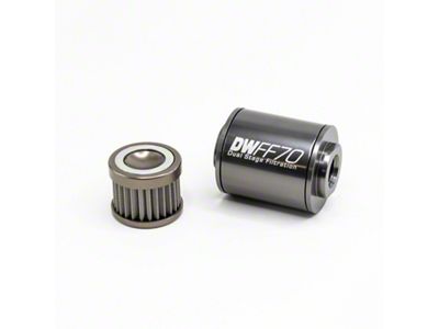 DeatschWerks Stainless Steel 8AN 100 Micron Universal Inline Fuel Filter - 8-03-070-100K