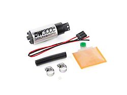 DeatschWerks 340lph DW300C Compact Fuel Pump w/ Universal Install Kit - 9-307-1000