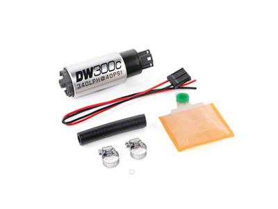 DeatschWerks 340lph DW300C Compact Fuel Pump w/ Universal Install Kit - 9-307-1000