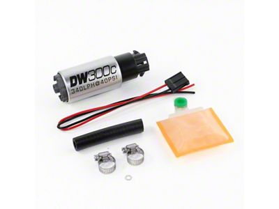 DeatschWerks 340lph DW300C Compact Fuel Pump w/ Universal Install Kit - 9-309-1000