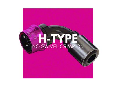 Dyme PSI PRO/SPEC H-Type No Swivel Crimp-On; 120-Degree