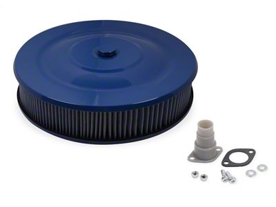 Mr. Gasket Easy-Flow Air Cleaner; 14 in. Dia.; H-3 in.; Blue Washable Air Filter Element; - 1414G