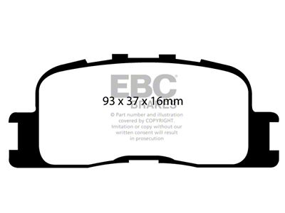 EBC Brakes Ultimax2 Brake Pad Sets Rears Only - UD885