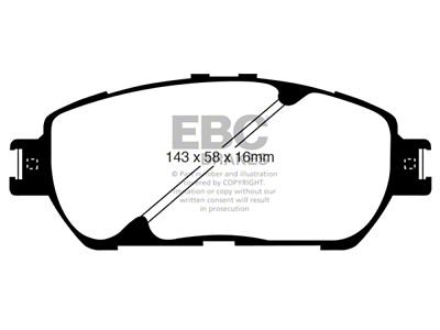 EBC Brakes Yellowstuff Brake Pad Sets Fronts Only - DP41674R